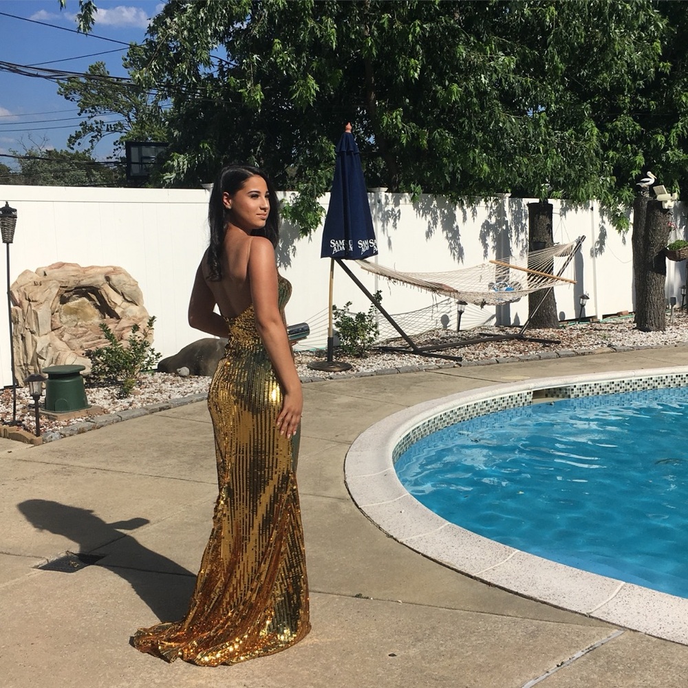 Stunning Gold Sequin Gown